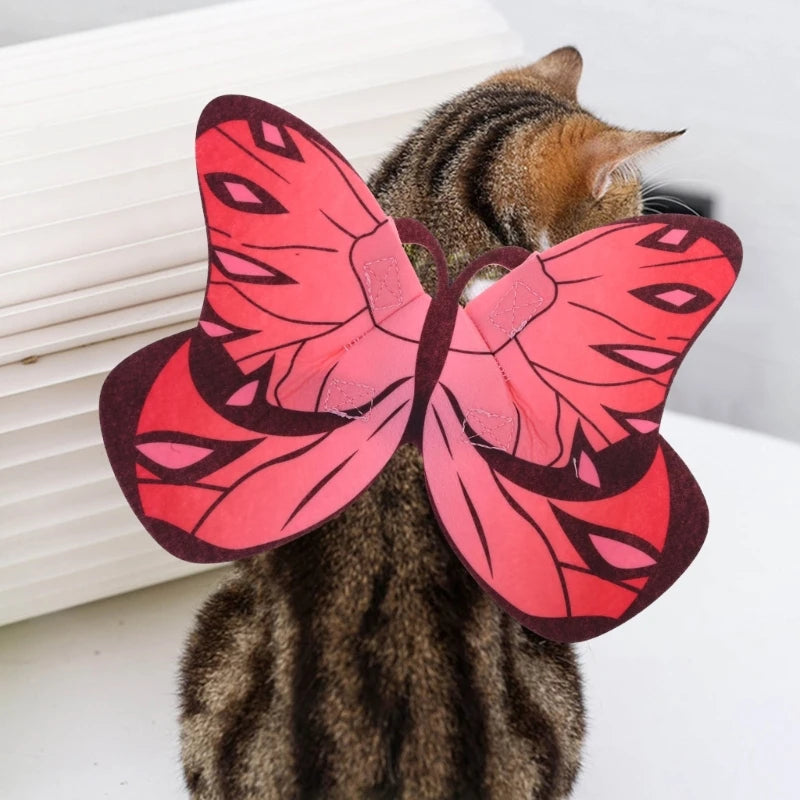 Colorful Pet Cosplay Butterfly Theme Wing Photo Props Suitable Cats