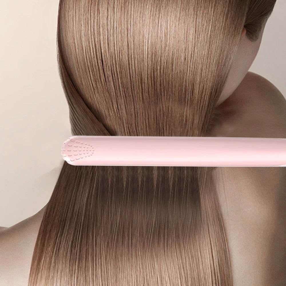 Pink Ceramic Flat Iron Hair Straightener For Smooth Finish Ceramic
