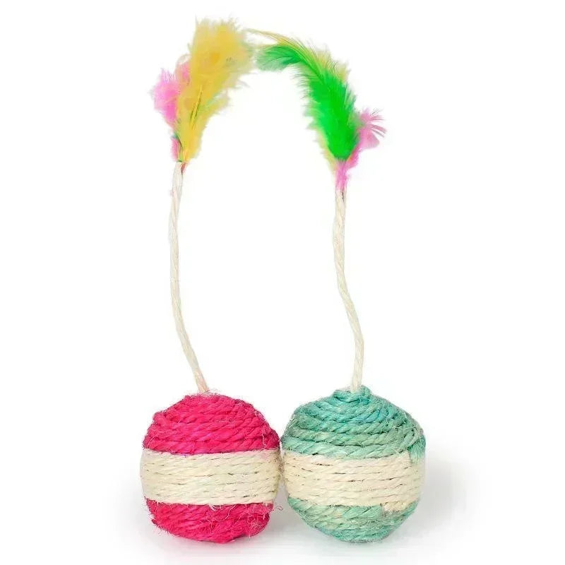 Pet Toys Sisal Scratching Ball Training Interactive Toy for Kitten Pet