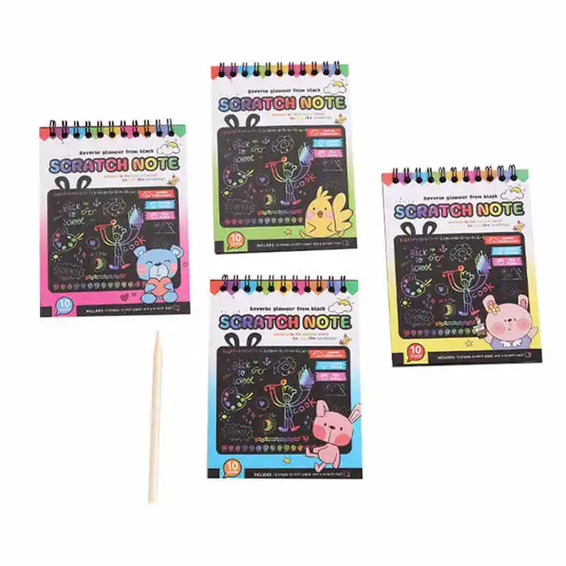 Montessori Scratch Painting Note Scratch Art Paper DIY Children Magic