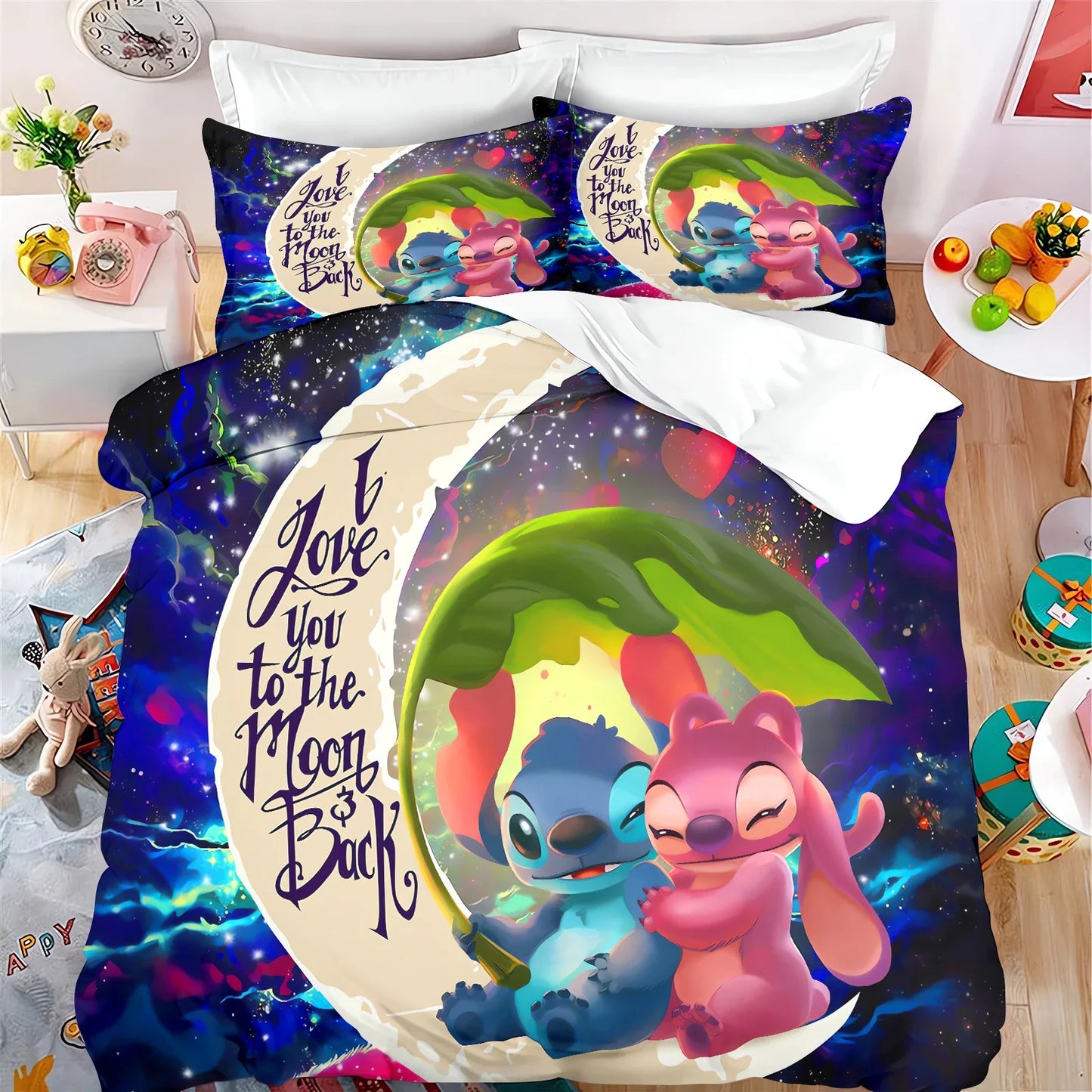 MINISO Cartoon Duvet Cover Set - 3 Pcs, Printed, Home