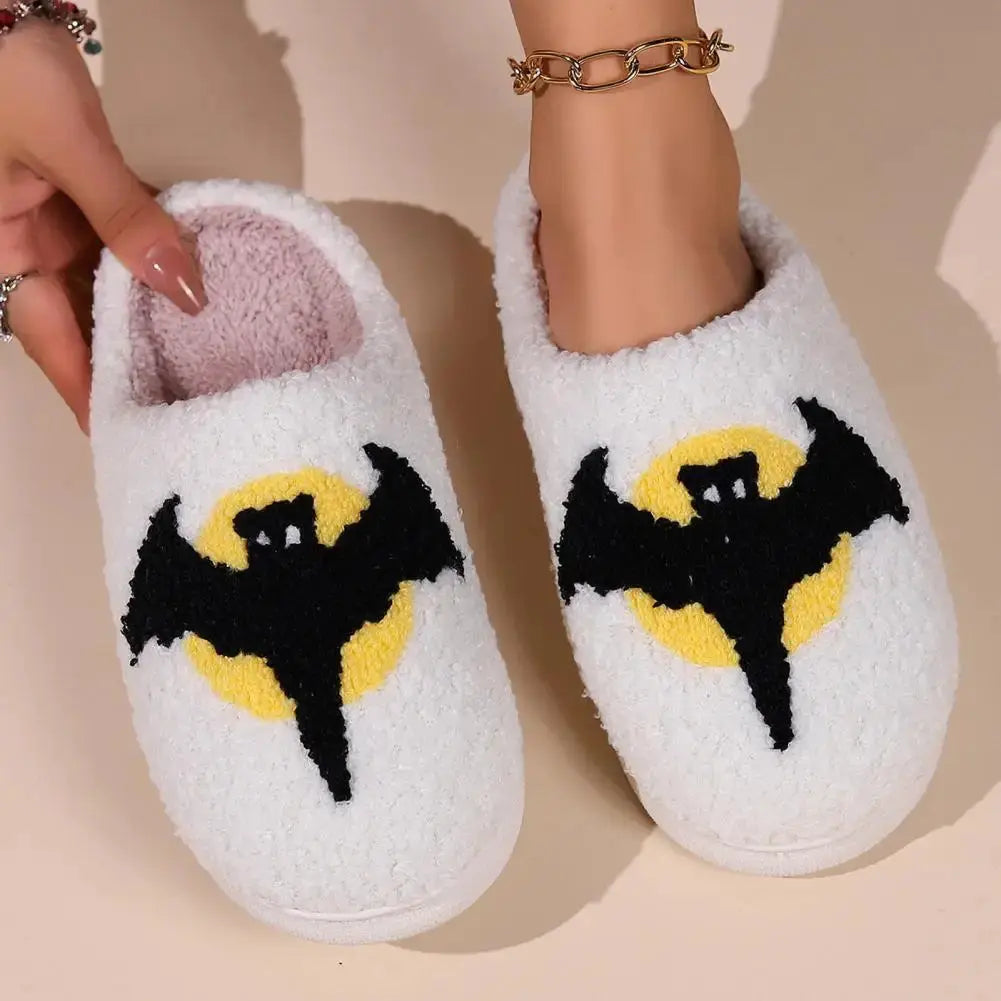Cozy Halloween House Shoes Halloween Style Winter Cotton Slippers with