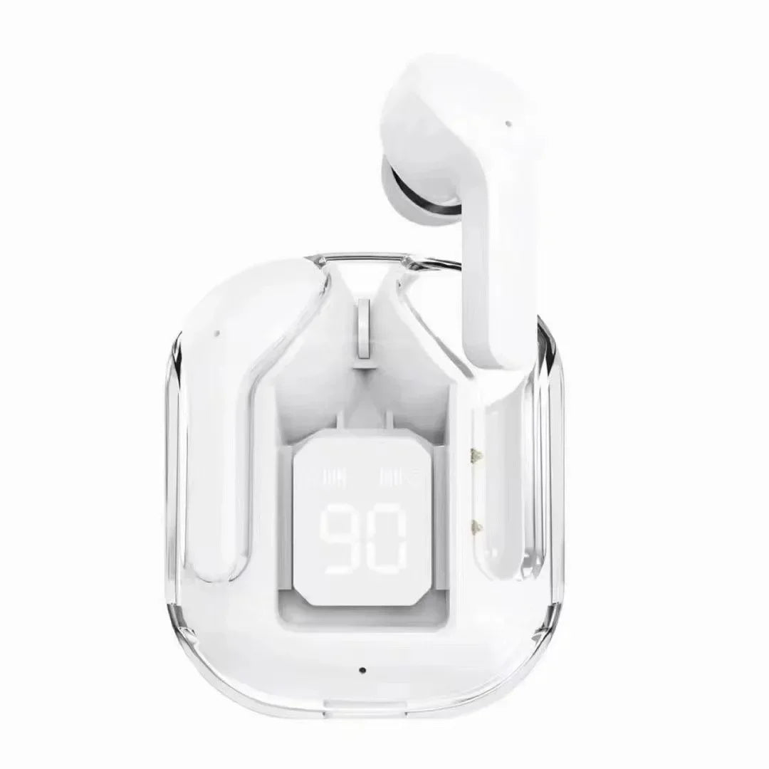 TWS Wireless Bluetooth Earphone Noise Canceling HiFi Stereo Sport Headphones with Digital Display Transparent Charging Case Lauzudan Global Store