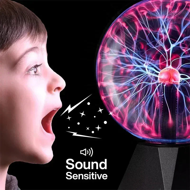 8 Inch Sound Control Magic Plasma Ball Lamp LED Night Light Atmosphere