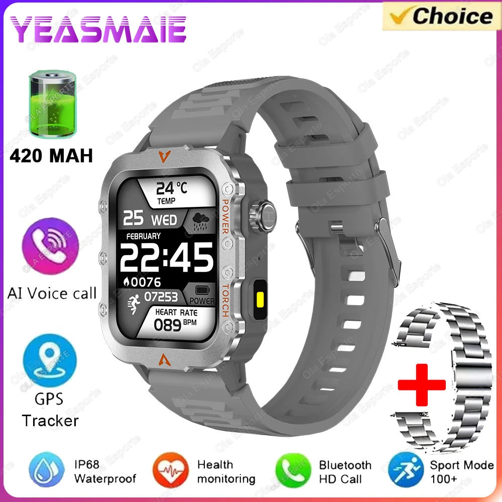 Military GPS Smartwatch – Rugged & Adventure-Ready