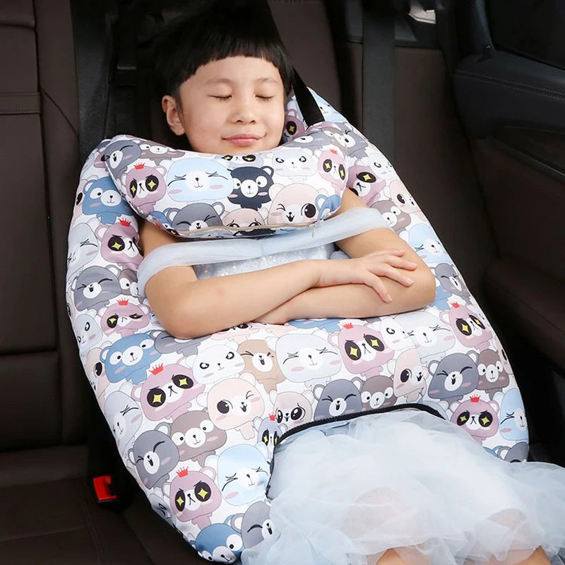 Cute Animal Pattern Kid Neck Head Support U-Shape Children Travel