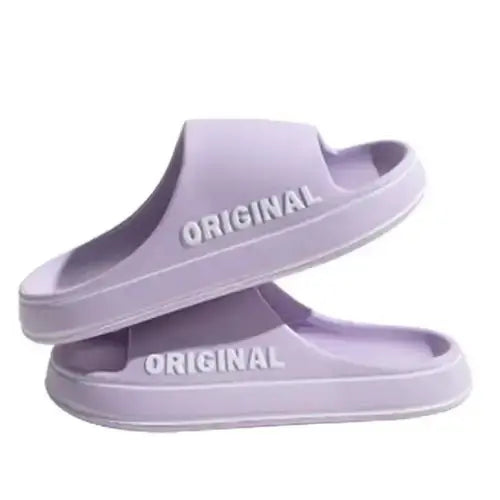 Thick Feslishoet Women Letter Slippers Beach Slides Solid Color Mens Thick