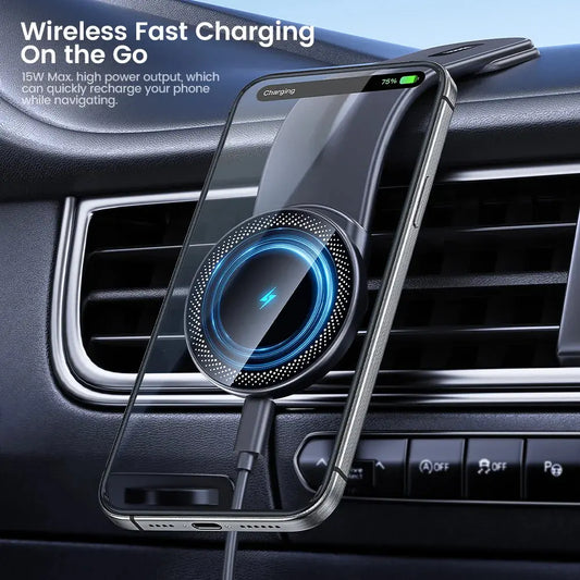 Toocki 15W Wireless Car Charger Bendable Magnetic Car Phone Holder for
