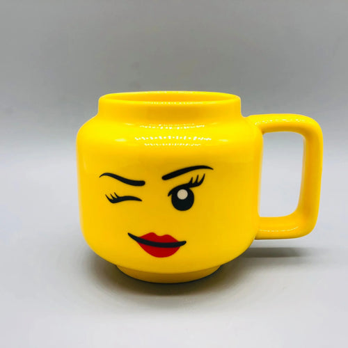 Cartoon Ceramic Mug Cup 250ML with Cute Impish Expression Figure Head