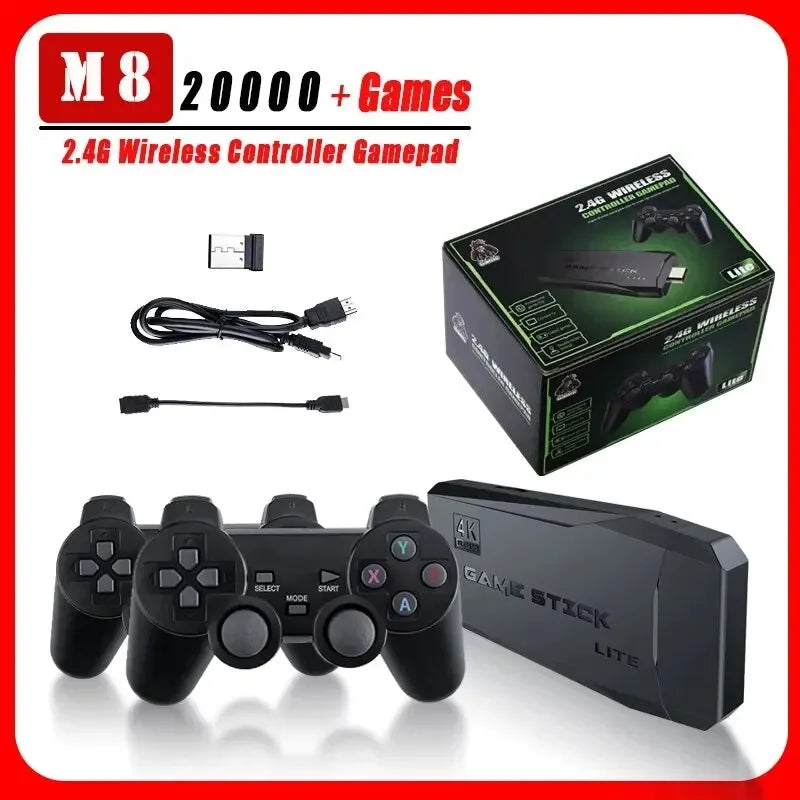 M8 4K HD Game Console – 64GB 20,000+ Built-in Games PS1 & GBA Support 2.4G Wireless Controllers SZ-Shangqi01 Store