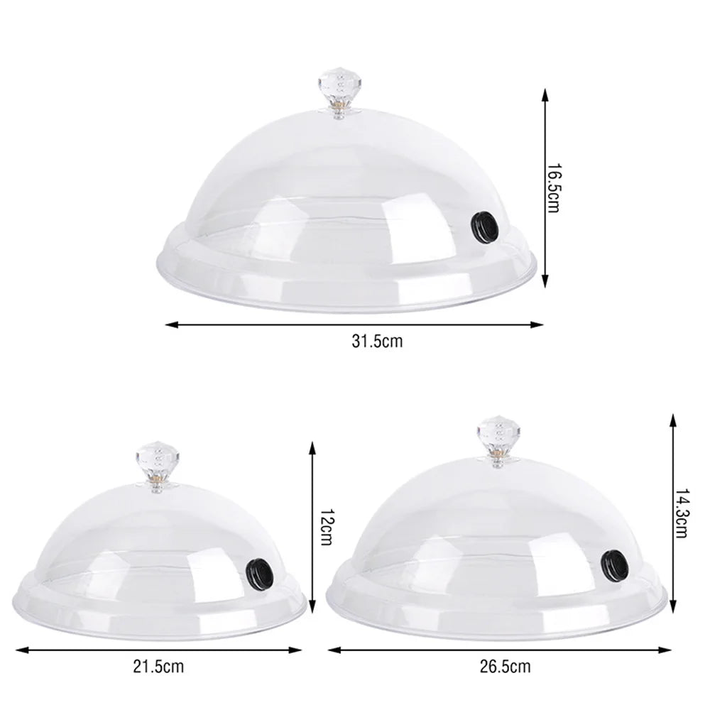 Home Smoking Dome Cover Kitchen Cooking Smoke Hood Acrylic Smoke