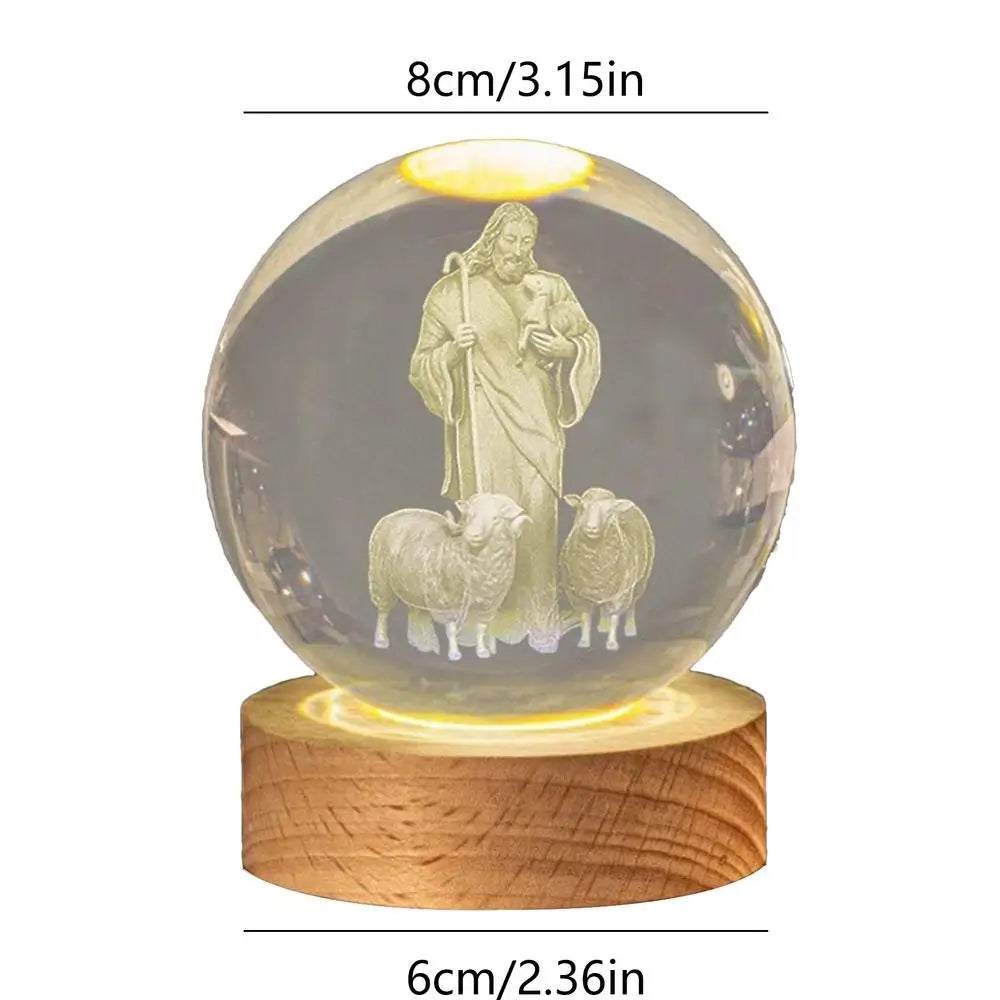 Illuminate Your Faith: Holy Globes 3D Christian Lamp Happy Home Quality Life Store