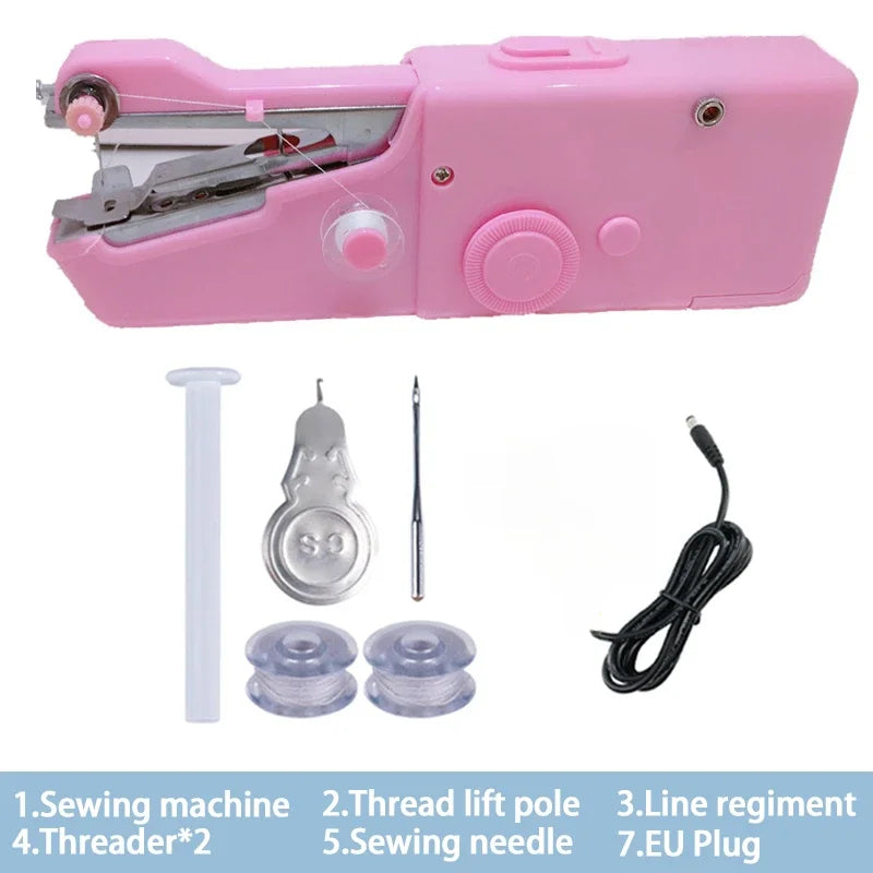 Portable Sewing Machine Manual Domestic Sewing Machine Presser Foot Handheld Rope-free Electric Quick Build DIY Apparel Supplies