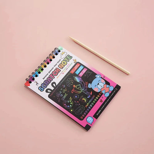 Montessori Scratch Painting Note Scratch Art Paper DIY Children Magic