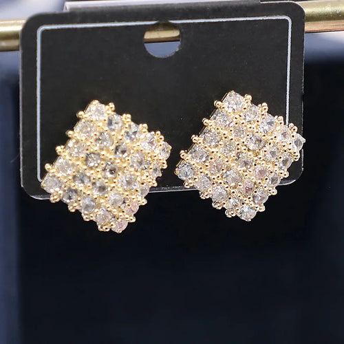 Women's Delicate Acupuncture Points Weight Loss Earrings Cubic