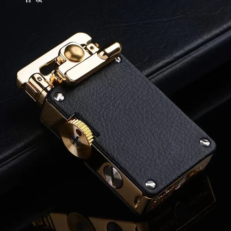 CHIEF New Metal Rocker Kerosene Lighter Creative Rocker Ignition Fashion Leather Lighter High-end Men's Gift