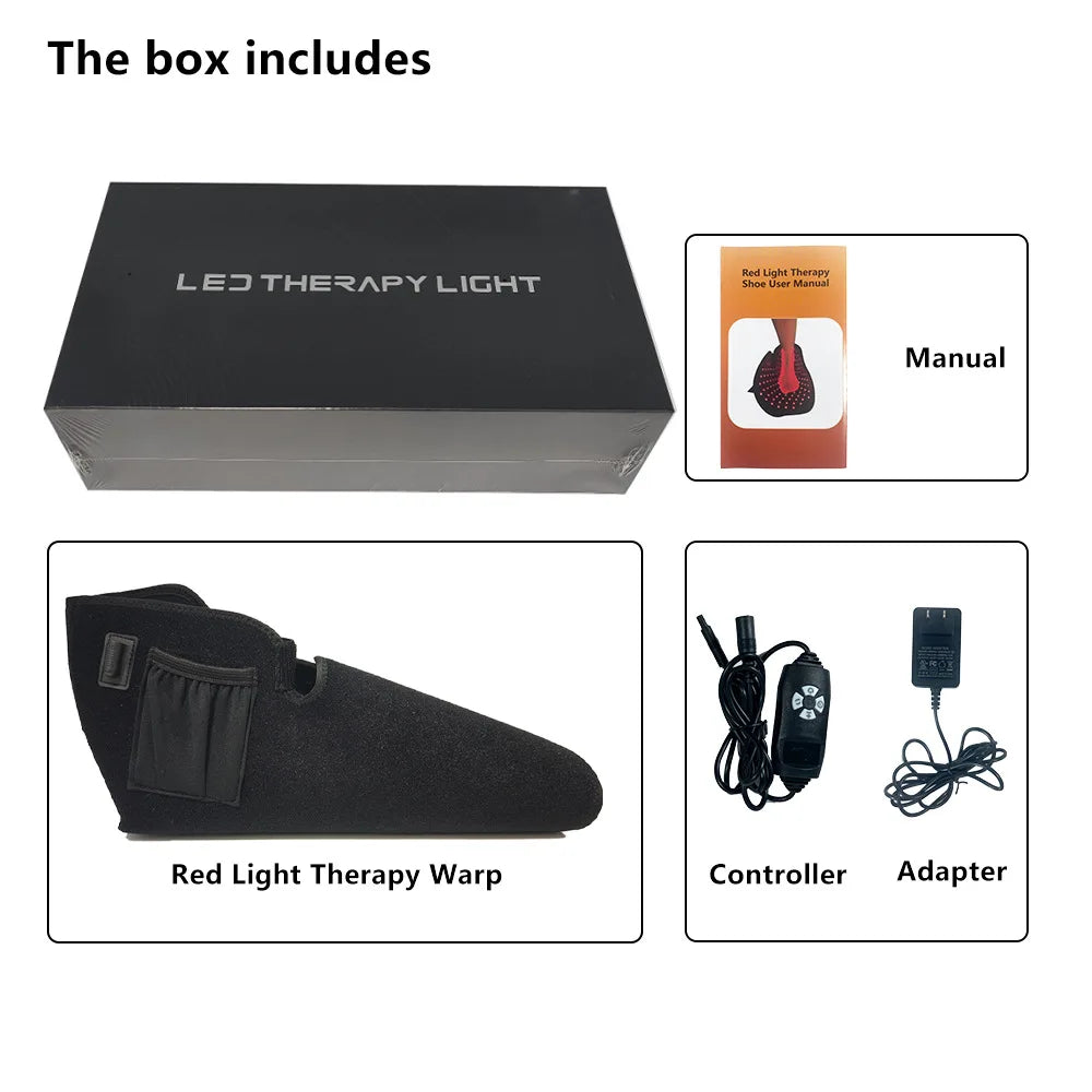 660 850nm LED Red Light Therapy Ankle Massager Infrared Phototherapy Foot Massager Wound Healing Fade Wrinkle Scar