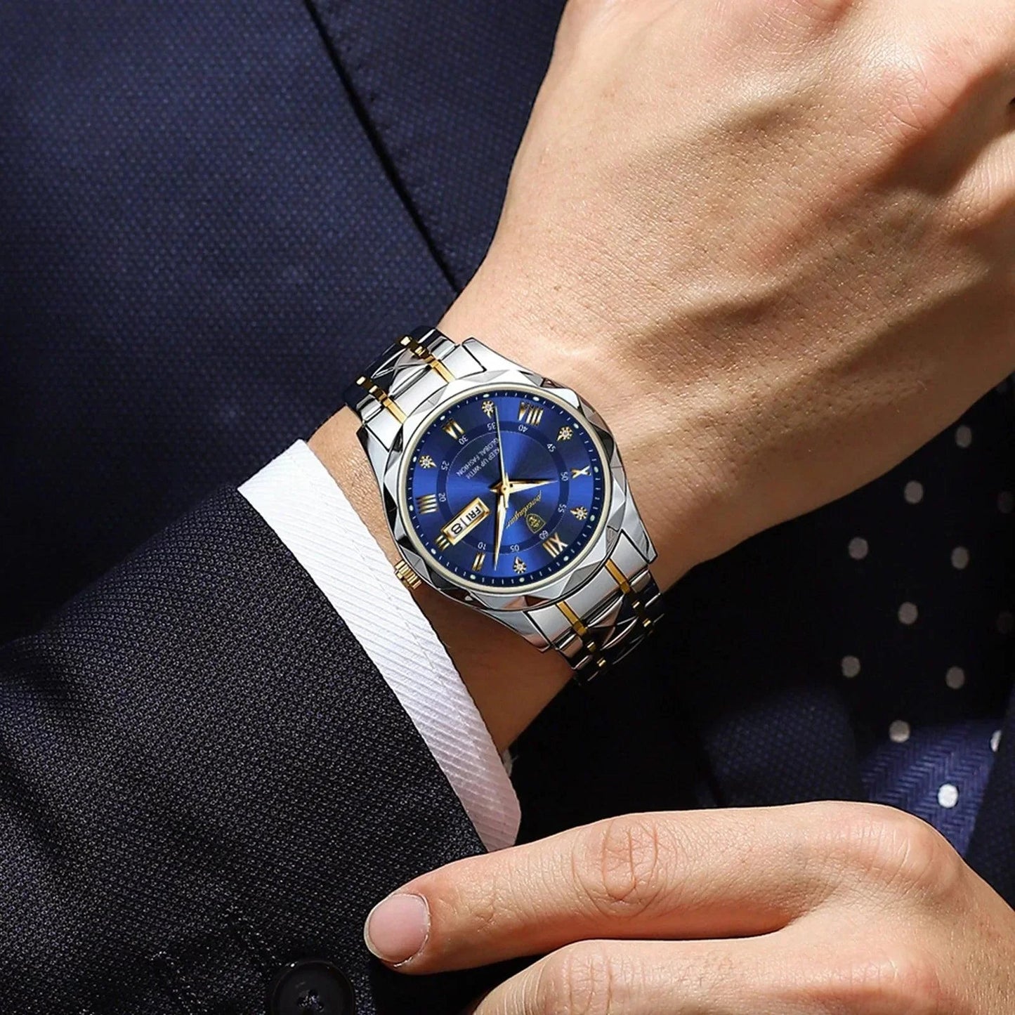 Luxury Business Watch Stylish Waterproof Luminous Timepiece POEDAGAR Official Store