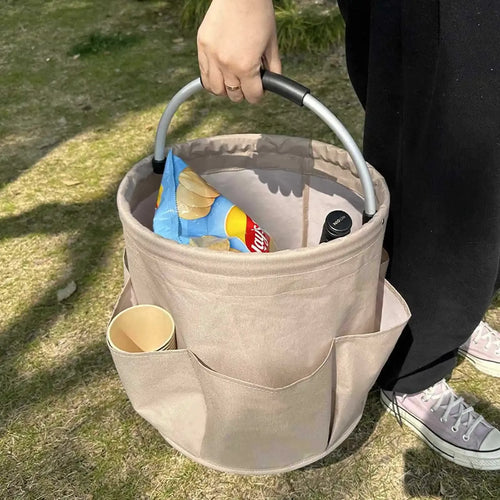 Outdoor Collapsible Large Capacity Picnic Basket Fabric Oxford Travel