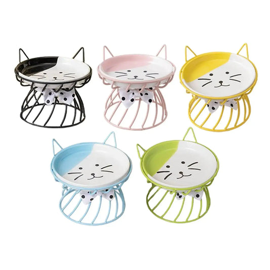 Cat Bowl Dog Bowl Pet Food Water Feeder Drinker Cat Raised Elevated