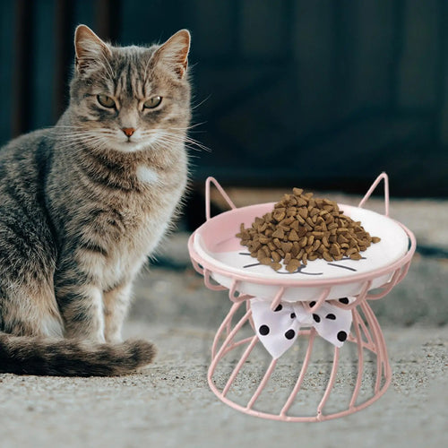 Cat Bowl Dog Bowl Pet Food Water Feeder Drinker Cat Raised Elevated