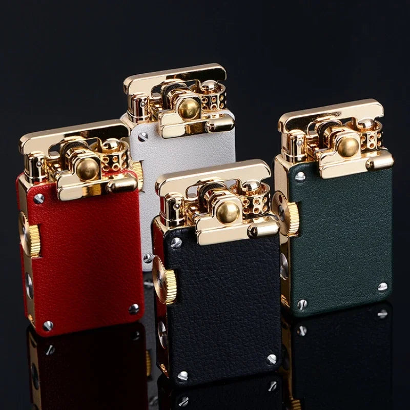 CHIEF New Metal Rocker Kerosene Lighter Creative Rocker Ignition Fashion Leather Lighter High-end Men's Gift