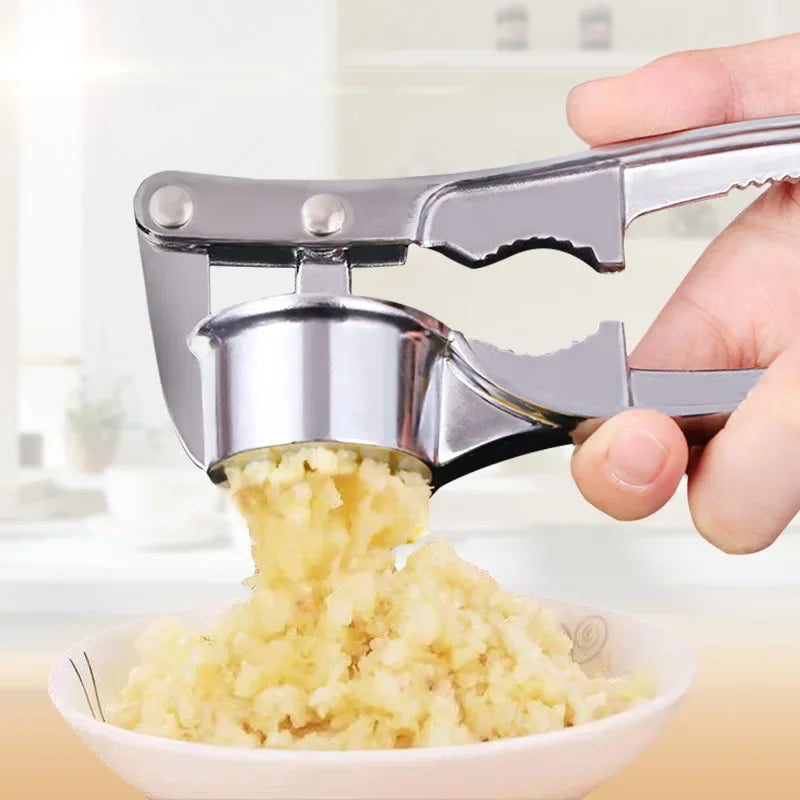 Stainless Steel Garlic Press Crusher Mincer Handheld Garlic Smasher