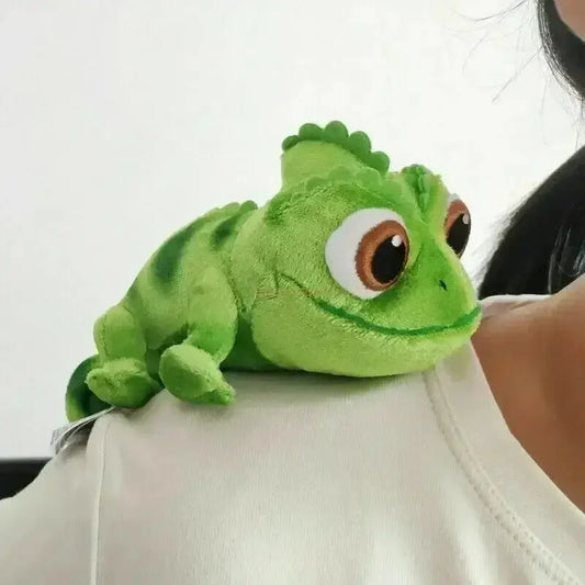 Stock Cartoon Chameleon Plush Toys Soft Stuffed Animals Plushie Toys Pascal Rapunzel Shoulder Decor Fun Toy Girl Kid Xmas Gifts Almond Toy Store