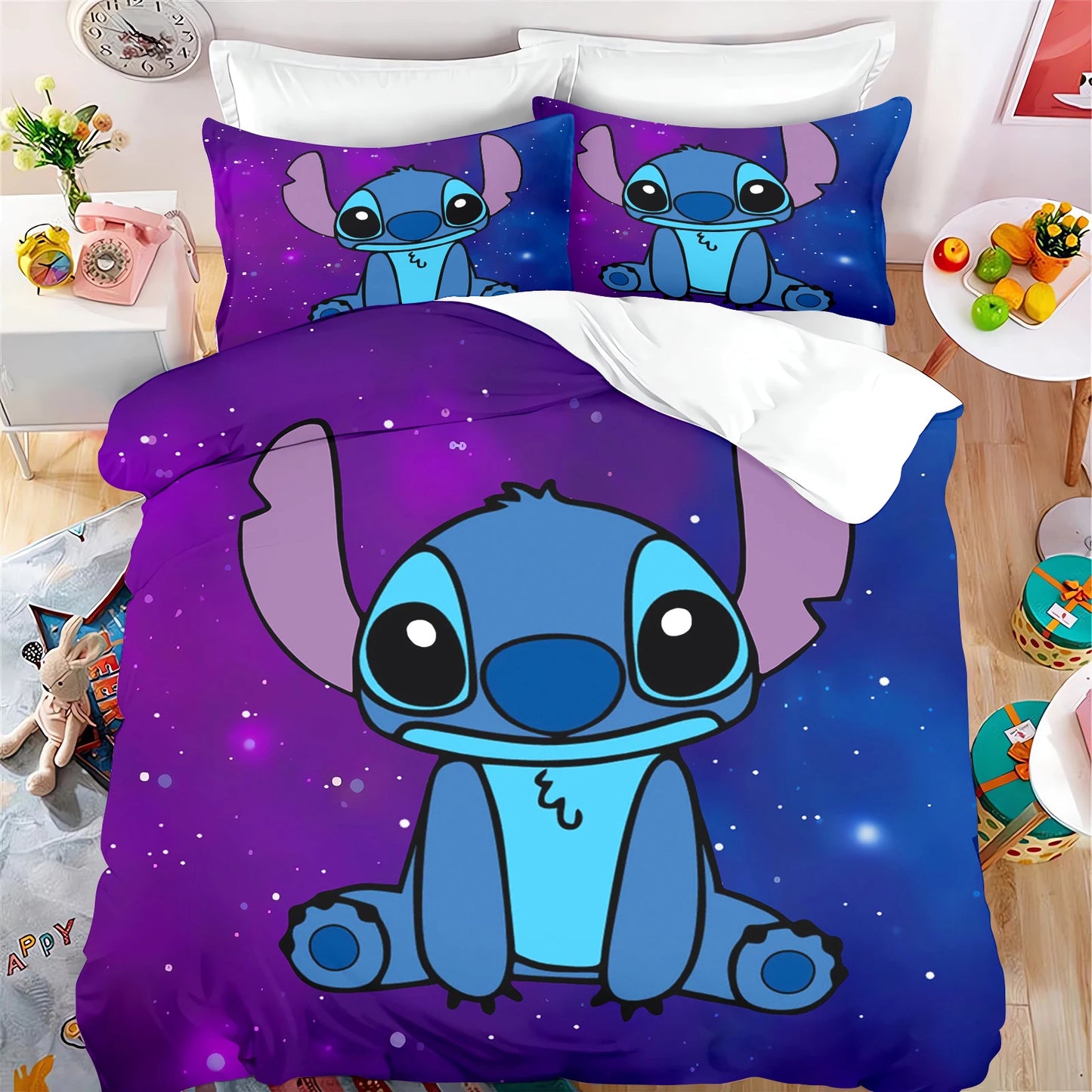 MINISO Cartoon Duvet Cover Set - 3 Pcs, Printed, Home