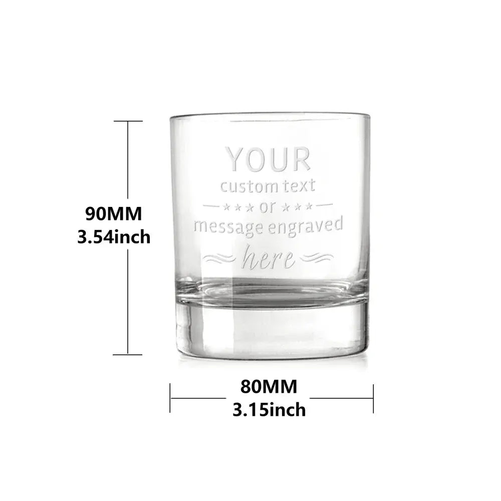Personalized Whiskey Glass Groomsmen Gifts Custom Logo Text Whiskey