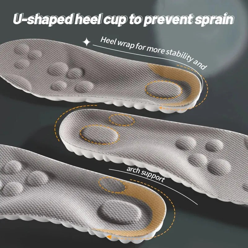 4D Cloud Sports Insoles - Arch Support & Breathable Comfort