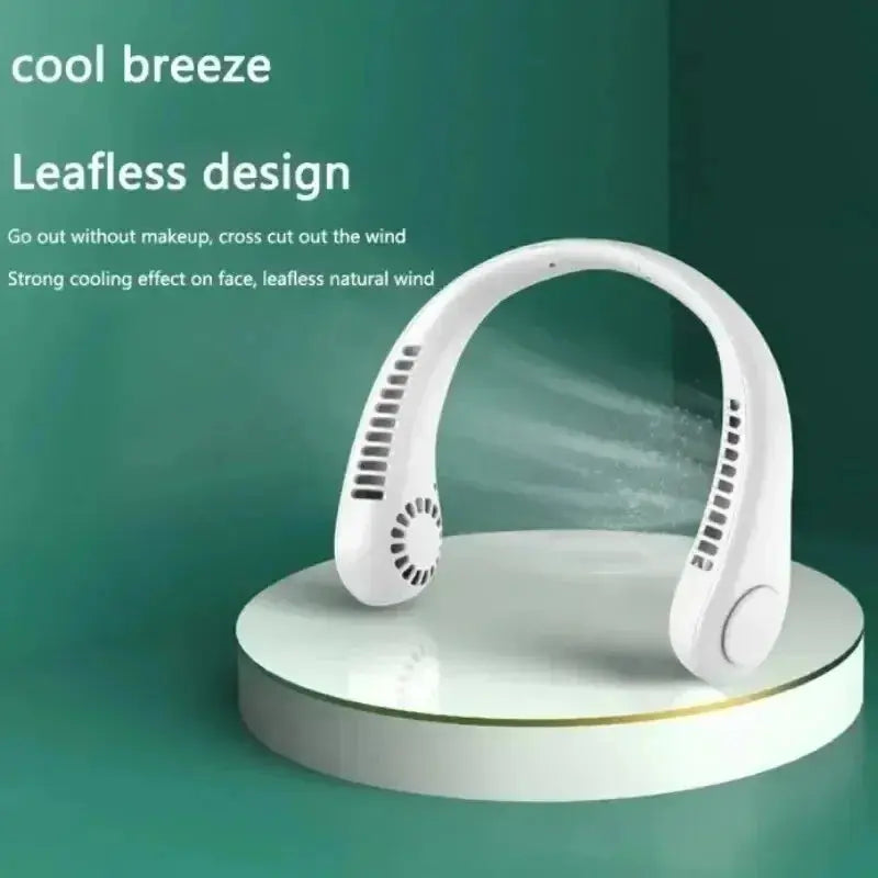 Portable Neck Fan Bladeless | 3-Speed Wearable with Rechargeable Battery