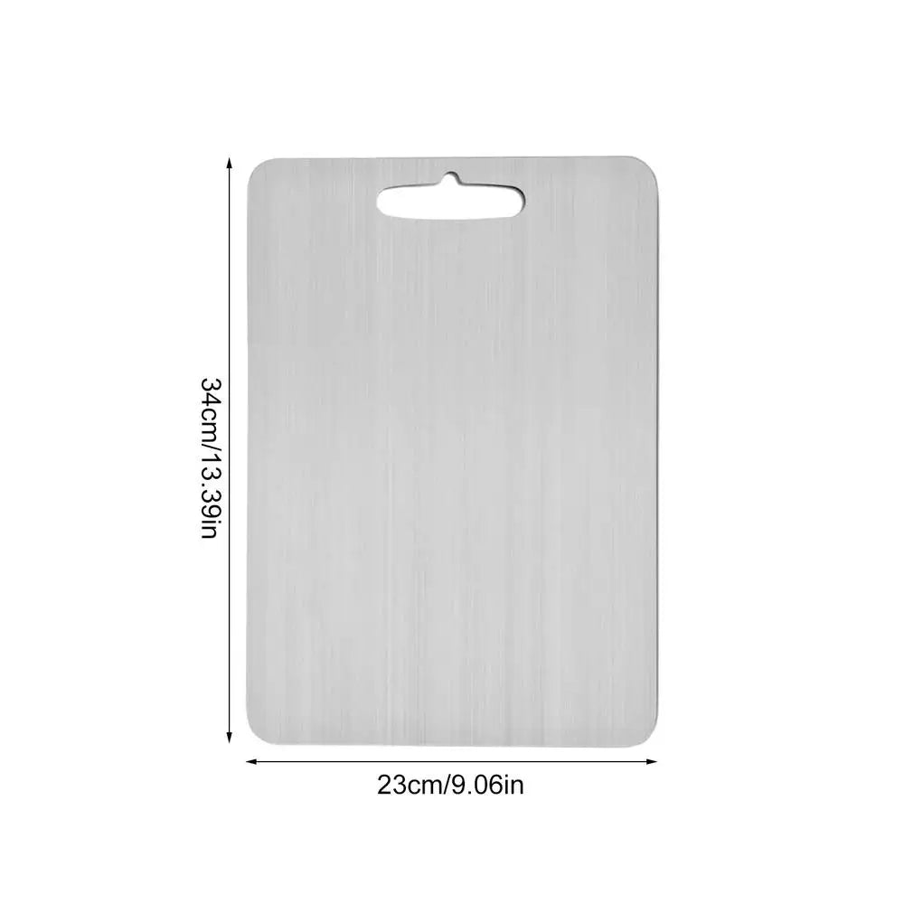 Camping Cutting Board Double-Sided Titanium Kitchen Chopping Board Kitchen Stainless Steel Cutting Board for Kitchen, Heavy Duty