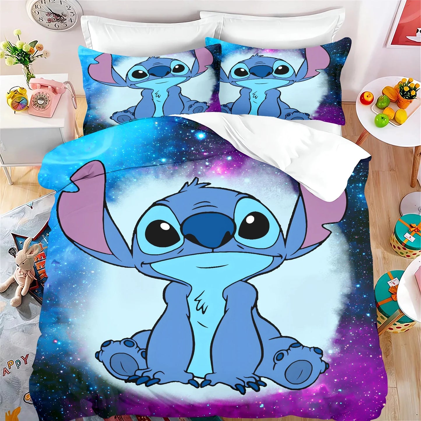 MINISO Cartoon Duvet Cover Set - 3 Pcs, Printed, Home