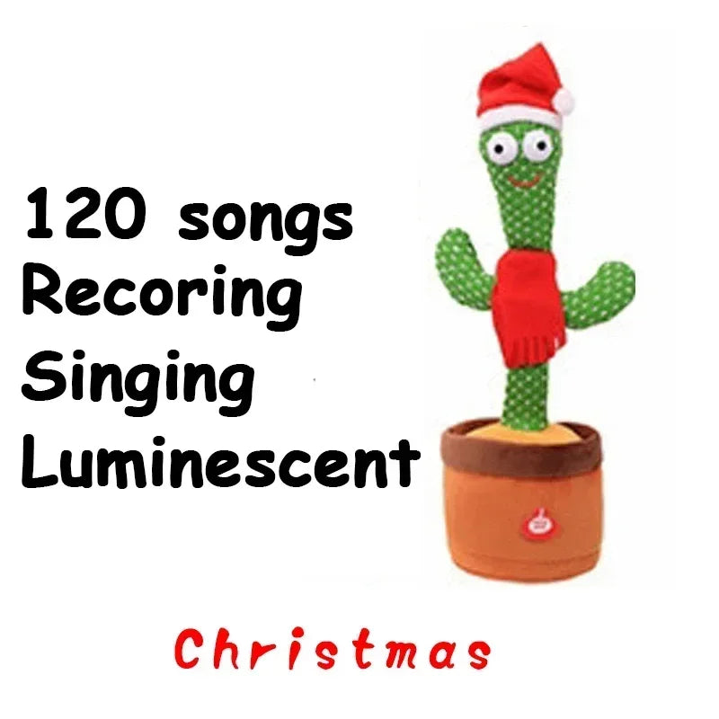 A talking cactus toy that can be charged, recorded, and repeated. Suitable for Spanish, English, and Arabic voice changer