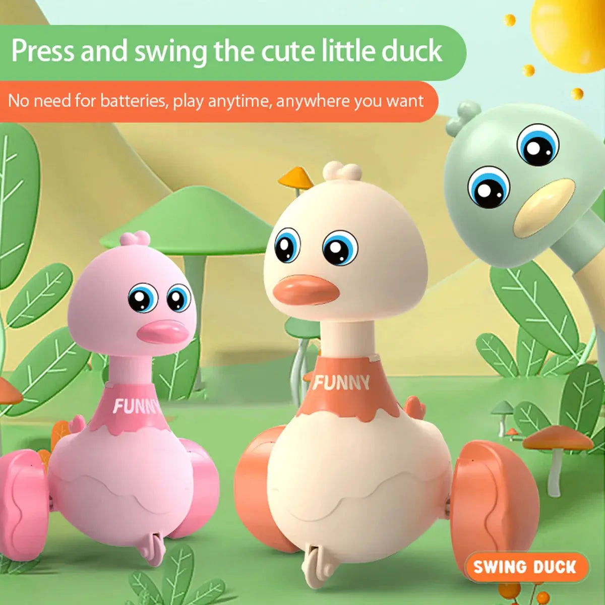 Baby Spielzeug Schaukel Ente Spielzeug Cartoon Presse Fahrzeuge gleiten Tier Trägheit zurückziehen Autos frühe Bildung Spielzeug für Kleinkinder Jungen Mädchen CONUSEA Official Store