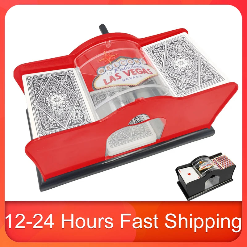 Poker Card Shuffler 23X11X11cm Board Game Hand Cranked Playing Cards