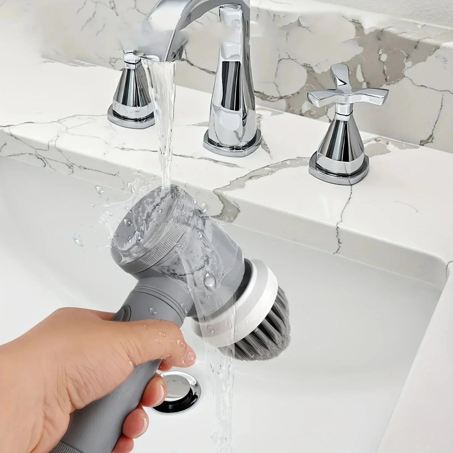 6 in 1 Electric Spin Scrubber,Bathroom Cleaning Brush Power Scrubber