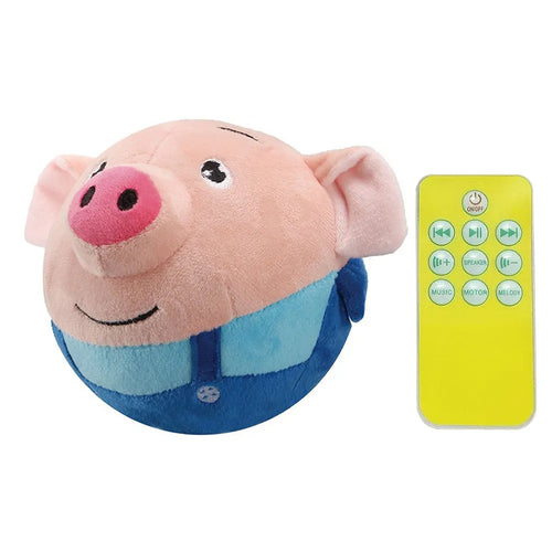 Cartoon Pig Active Moving Pet Plush Toy USB Rechargeable Interactive