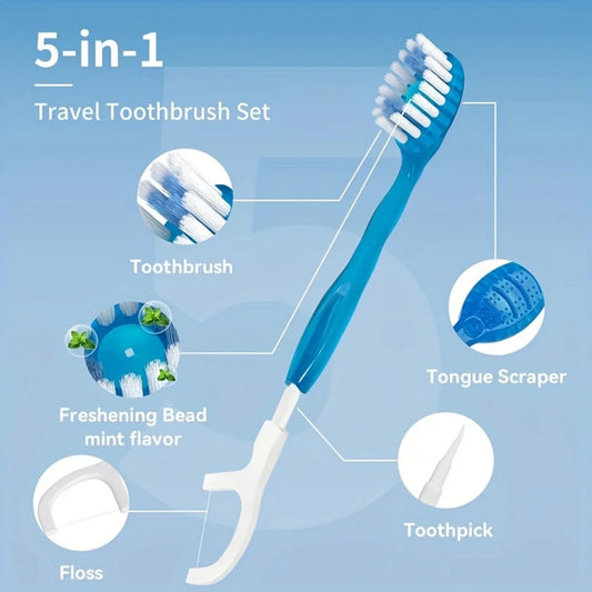 FreshFix 5-in-1 – Brush, Floss & Scrape Anywhere!