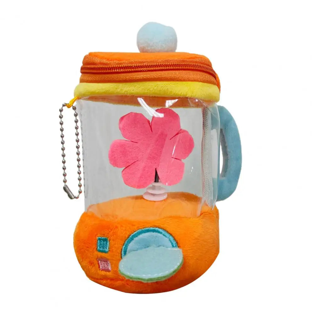 Carrot Blender Plush Toy Fun Drawstring Rotating Stuffed Vegetable Doll 6 Inches Interactive Wind-up Carrot Juicer Plush Toy