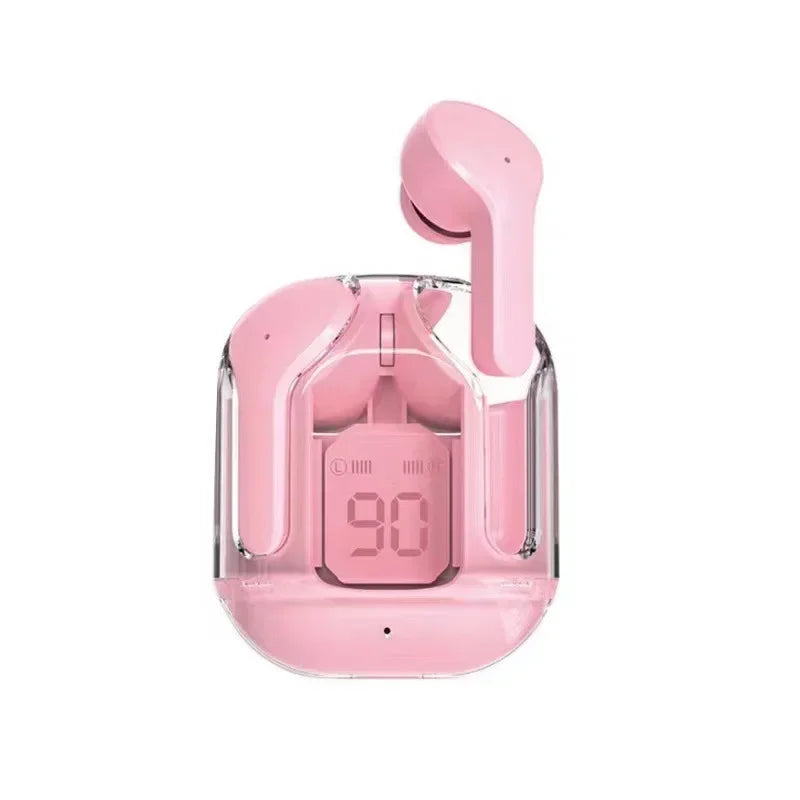 TWS Wireless Bluetooth Earphone Noise Canceling HiFi Stereo Sport Headphones with Digital Display Transparent Charging Case Lauzudan Global Store