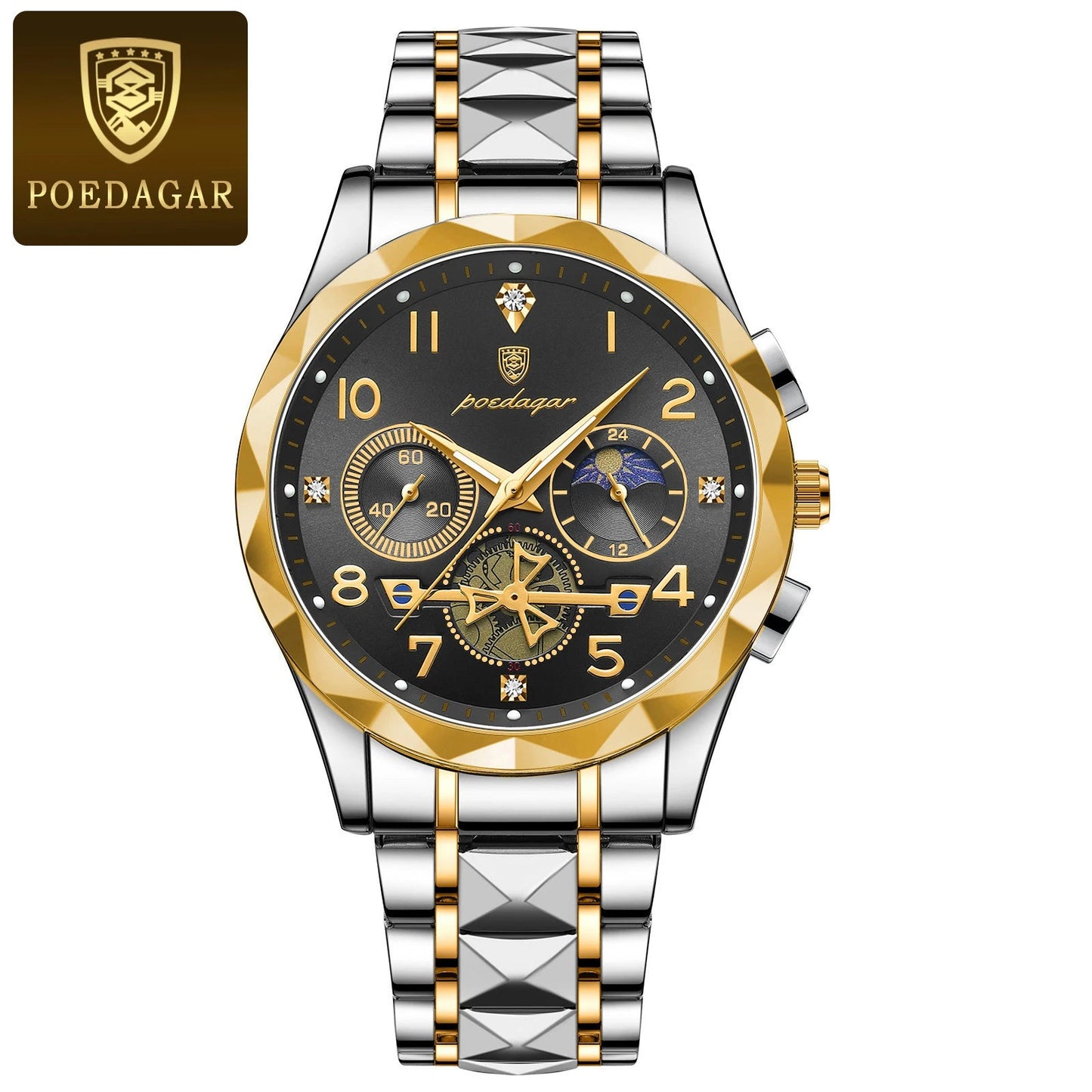 Luxury Business Watch Stylish Waterproof Luminous Timepiece POEDAGAR Official Store