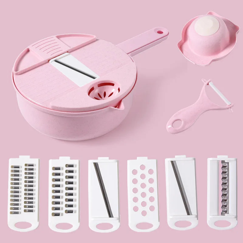 1Pc Green/Blue/Pink Kitchen Multifunctional Salad Utensils Vegetable Chopper Carrot Potato Manual Shredder Cook Vegetable Tools Shop1103816097 Store
