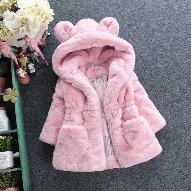 A girl's fur coat for autumn and winter Shop1103877975 Store