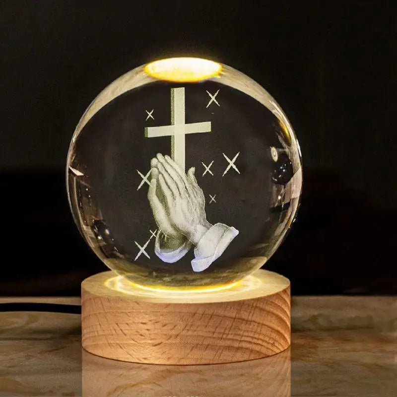 Illuminate Your Faith: Holy Globes 3D Christian Lamp Happy Home Quality Life Store