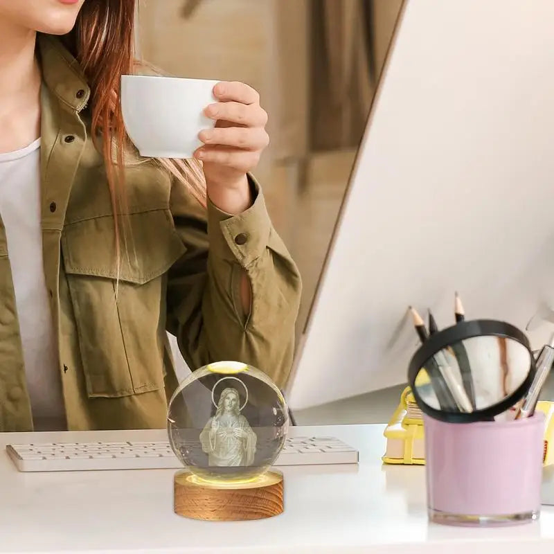 Illuminate Your Faith: Holy Globes 3D Christian Lamp Happy Home Quality Life Store