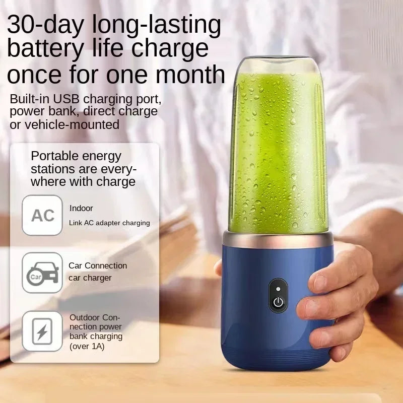 Portable Electric Juice Extractor Household Multi Function 6 Blades