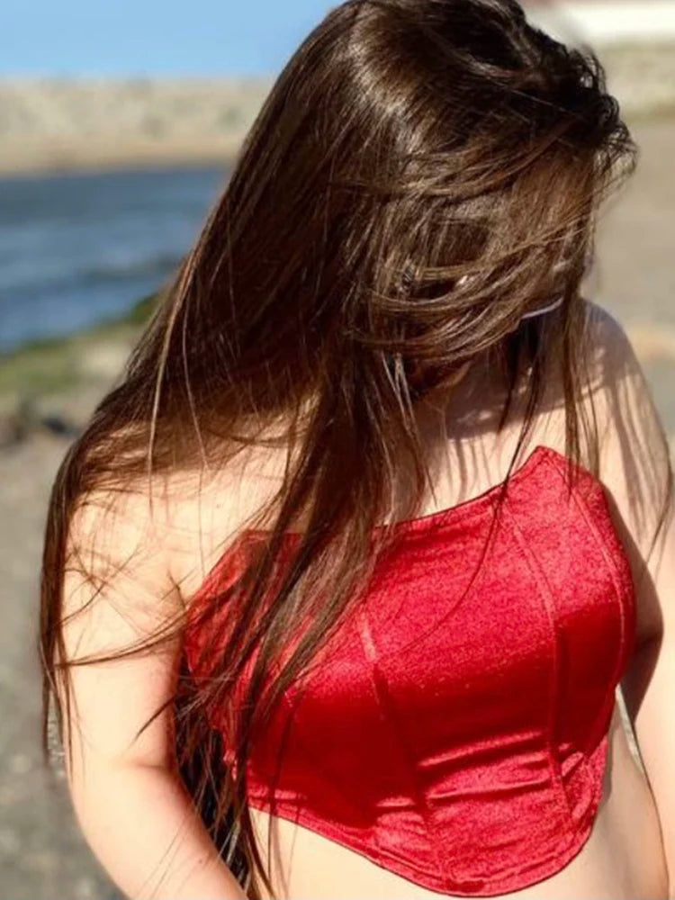 Velvet Off-Shoulder Corset Crop Top - Chic & Affordable