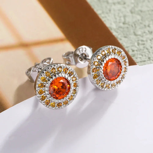 Women's Delicate Acupuncture Points Weight Loss Earrings Cubic
